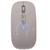 Mouse Recarregável Com 2 Bluetooth + USB Para Macbook Air Pro M1 M2 M3 Branco