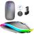Mouse Recarregável Wireless Sem Fio Com Led Colorido Linha Premium CINZA