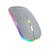 Mouse Sem Fio Led RGB Bluetooth Gamer 2.4GHz Cinza