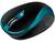 Mouse sem Fio Movitec Óptico 1200DPI 3 Botões Preto e Azul