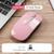 Mouse Sem Fio Wireless Bateria Recarregável Ultra Silencioso Ergonômico Rosa