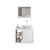 Móveis pra banheiro Kit Gabinete com Pia Cuba Espelho Baden Branco/Carrara