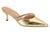 Mule Scarpin Vizzano Feminino Metalizado Tira Strass Bico Fino - 1420205 Dourado