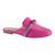 Mule Via Uno 285165 Sapato Calcanhar Aberto Brilho Social Feminino Pink