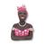 Namoradeira Boneca Laço Com Colar Pérola Decoração Janela Casa Sala Balcão - Várias Variedades Rosa
