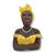 Namoradeira Boneca Laço Com Colar Pérola Decoração Janela Casa Sala Balcão - Várias Variedades Amarelo