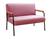 Namoradeira Jade Sofá 2 Lugares Moderno Decoração Sala Recepção Suede Rosa 280