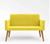 Namoradeira Nina Pés Palito - SUEDE - PALLADIUM DECOR Amarelo