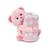 Naninha de Pelúcia com Bichinho e Mantinha Cobertor Super Confortável  Ursinho rosa
