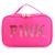 Necessaire Estojo Escolar Organizador Feminina Feminina Pink Com Espelhinho Porta Batom, Maquiagem Rosa Pink
