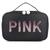 Necessaire Estojo Escolar Organizador Feminina Feminina Pink Com Espelhinho Porta Batom, Maquiagem Preto
