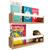 Nicho Organizador De Livros Brinquedos Quarto Infantil Prateleira Livreiro Mdf Madeira 55cm BRANCO