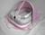 Ninho Para Bebê Redutor De Berço Luxo Com Mosquiteiro Chevron Rosa com branco