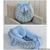 Ninho redutor de bebê + almofada p/ amamentação 100 algodão GEOMÉTRICO AZUL