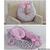 Ninho redutor de bebê + almofada p/ amamentação 100 algodão GEOMÉTRICO ROSA