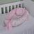 Ninho Redutor de Berço Bebê Percal 100% Algodão + Almofada Anatômica Céu Rosa
