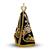 Nossa Senhora Aparecida Original Resina Com Manto Coroa 25cm Preto