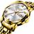 Novo Relógio Masculino Belushi Luxo Aço Inoxidável Branco/Dourado