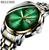 Novo Relógio Masculino Belushi Luxo Aço Inoxidável Verde