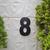 Número 8 residencial em aço inox 20cm Casa Portão 3d- Estoque disponível Preto