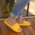 nuvem Chinelo macios sapatos de plataforma antiderrapante para casa Amarelo