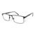 Óculos Armação Masculino Metal Com Lentes Sem Grau BA2314 Grafite
