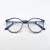 Óculos Armação Sem Grau Redonda Geek Tr90 Masculina Feminina Azul cristal
