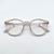 Óculos Armação Sem Grau Redonda Geek Tr90 Masculina Feminina Rosa cristal
