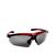 Óculos Bicicleta Ciclismo Bike Polarizado 5 Lentes Proteção UV400 + Case Vermelho, Preto