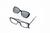 Óculos Clip-On Feminino Oval Retro Com lente Solar Polarizada e Lente Transparente Anti luz Azul Preto