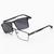 Óculos Clipon Sol Armação Masculino Retangular Grau Metal 2 em 1 James - Óculos Sunrise Grafite