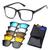 Oculos De Grau + Clip On Troca Lente Encaixe Ima Adicional  Preto 2201 55, 18, 138