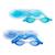 Óculos de Natação com Estojo Plástico e Tampão de Ouvidos  Varias Cores Azul, Azul claro