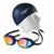 Óculos de Natação Speedo Icon Core MR + Touca de Natação Azul escuro