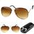 Oculos de Sol Aviador Dourado Preto Masculino Feminino Unissex Proteção UV400 Original Dourado