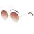Óculos De Sol Aviador Feminino Degradê Ondulado Uv400 1, Marrom