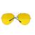 Óculos de Sol Aviador Feminino Original WAS UV400 Amarelo