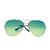 Óculos de Sol Aviador Feminino Original WAS UV400 Verde com verde