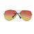 Óculos de Sol Aviador Feminino Original WAS UV400 Vermelho com laranja