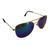 Óculos De Sol Aviador Tradicional Feminino Masculino UV400 Verde espelhado
