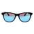 Óculos De Sol Casual Masculino  Quadrado Preto Com Proteção Uv400 Azul
