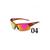 Oculos De Sol Ciclismo Pesca Moto Esportivo Uv400 Oulaiou Vermelho, Lente, Espelhado, Amarelo
