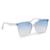 Óculos De Sol Clássico Quadrado Luxo Feminino Azul transparente