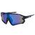 Óculos De Sol Corrida Cilclista Esporte Beach Tênis Proteção UV400 Acompanha Case Preto lente azul