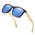 Óculos De Sol De Madeira Moderno Proteçãouv400 Com Case 2, Azul