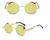 Óculos De Sol Designer Proteção Lateral Amarelo espelhado
