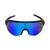 Óculos De Sol Esportivo Com Proteção UV400 Solar Para Ciclismo/Volei/Bike/Caminhada/Corrida/Atletismo A002 Preto, Azul