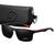 Óculos De Sol Esportivo Kdeam Surf Proteção UV400 Polarizado Preto fosco