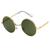 Óculos de Sol Estilo John Lennon e com Proteção UV400 Verde escuro