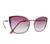 Óculos De Sol Feminino com Lentes Polarizadas e Proteção UV Tamanho Médio Vermelho